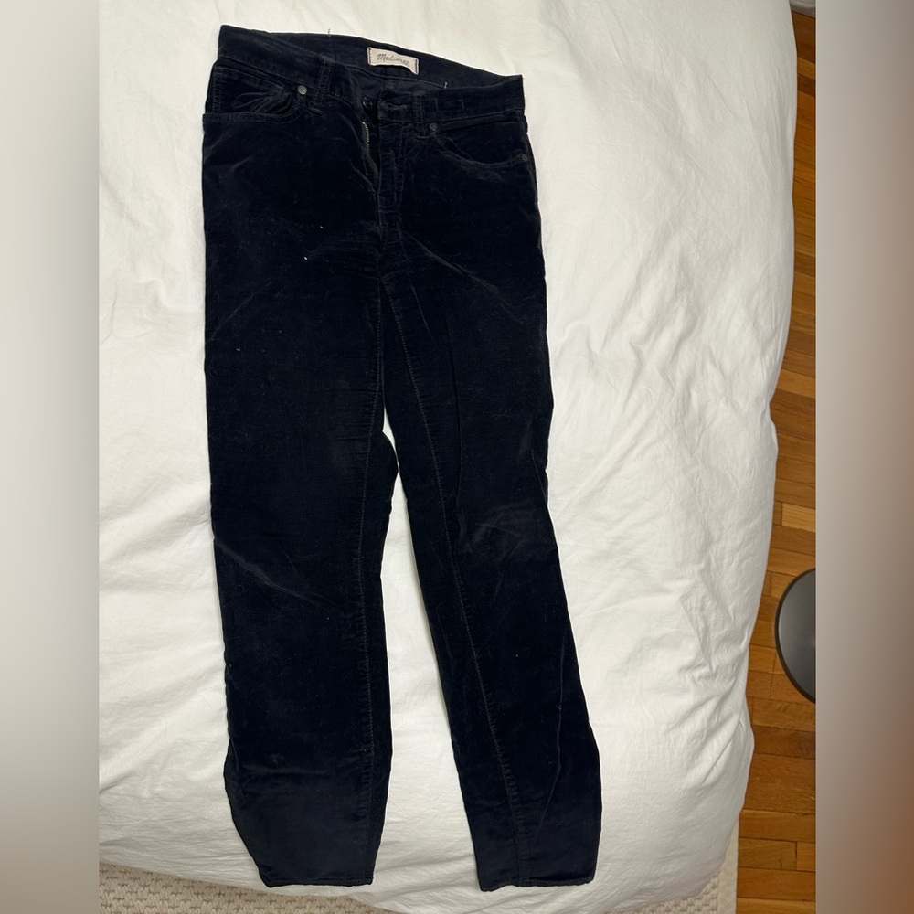 Madewell velvet 9” high riser skinny jeans